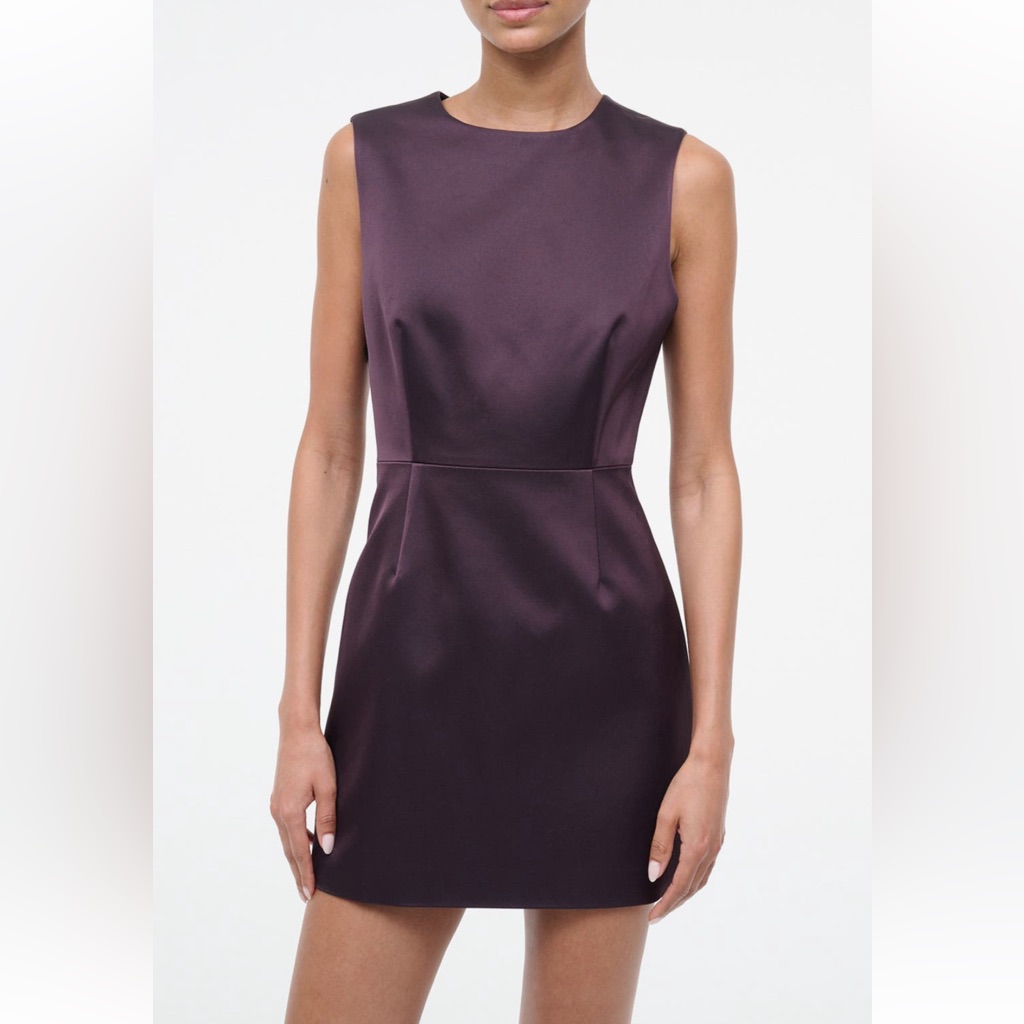 Staud Rich Purple Mini Dress